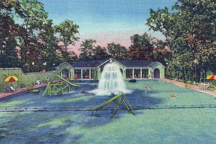 A sprawling pool once located in front of the house will become an event lawn. 